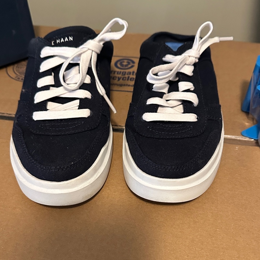 Cole Haan Kids Dark Blue Sneakers with White Laces